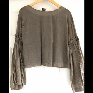 Free People open-back, bell sleeved top